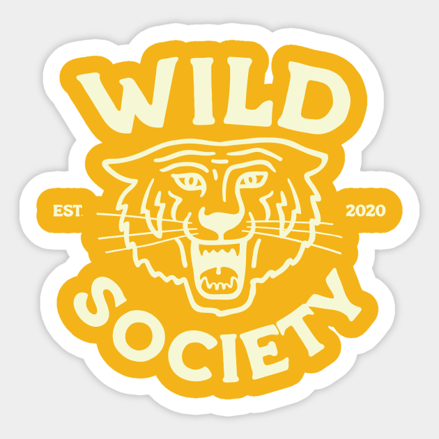 Wild Society Tiger Sticker by Wild Society Podcast